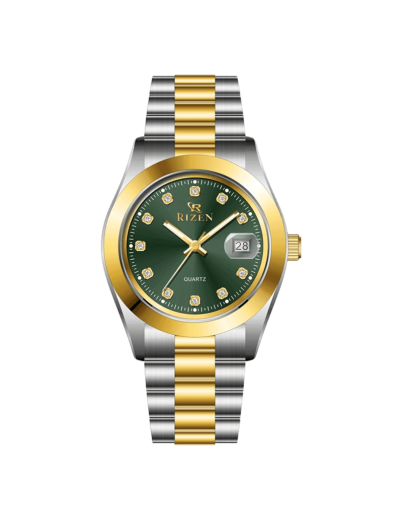 Rizen Vista Duo RZ-1295L Two Tone Stainless Steel Quartz - Timecheck