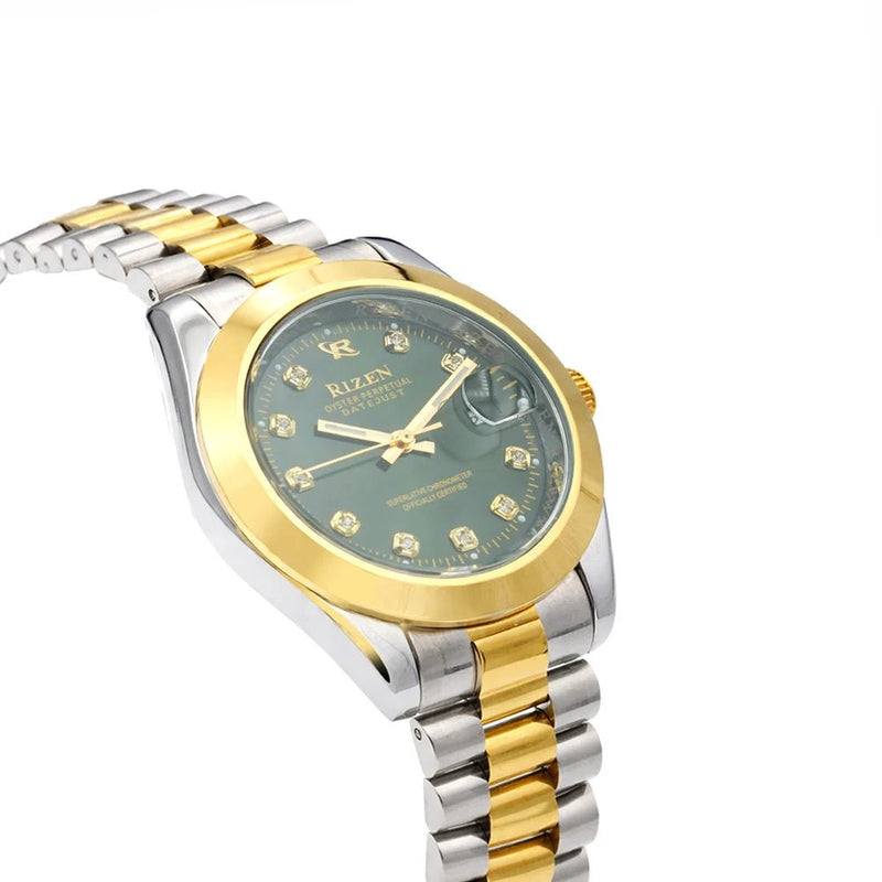 Rizen Vista Duo RZ-1295L Two Tone Stainless Steel Quartz - Timecheck