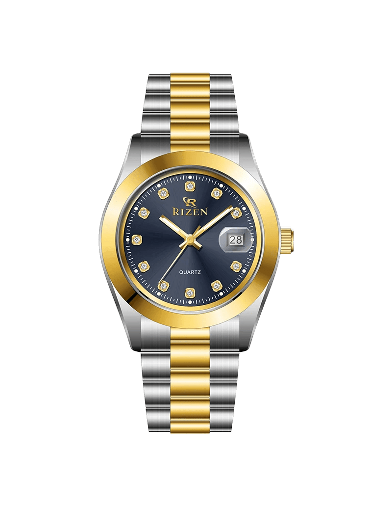 Rizen Vista Duo RZ-1295L Two Tone Stainless Steel Quartz - Timecheck