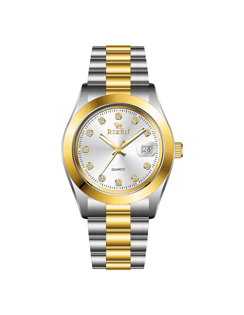 Rizen Vista Duo RZ-1295L Two Tone Stainless Steel Quartz - Timecheck
