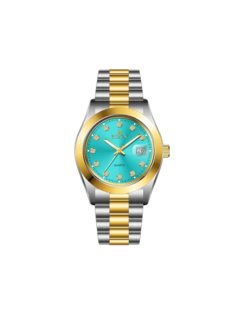 Rizen Vista Duo RZ-1295L Two Tone Stainless Steel Quartz - Timecheck