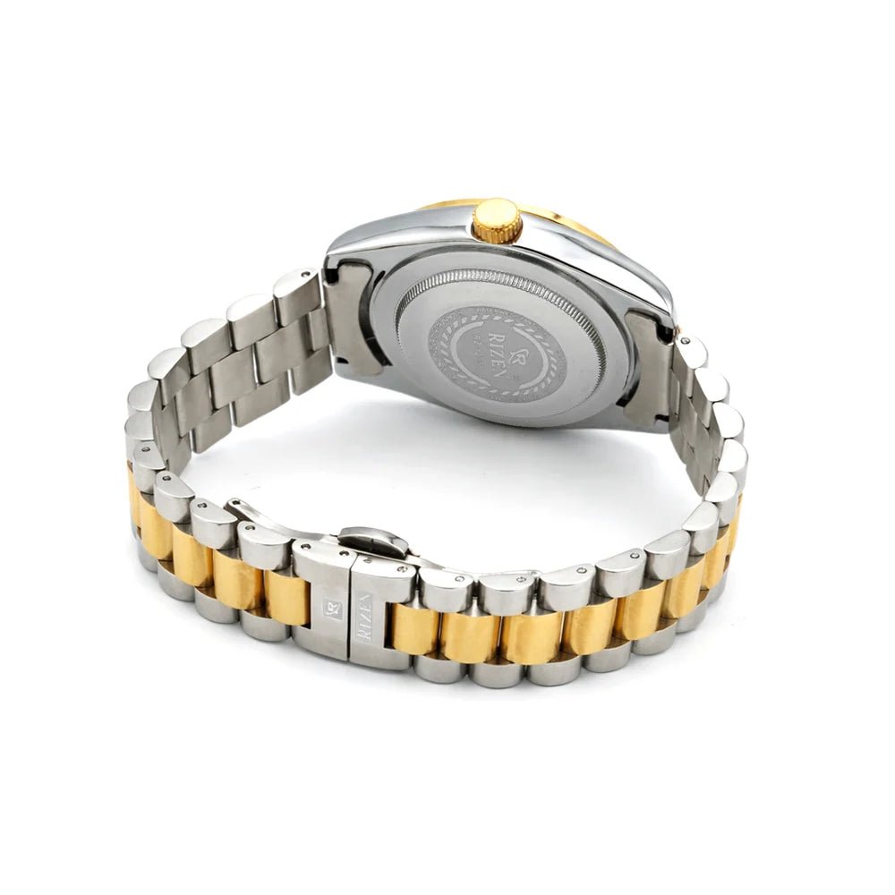 Rizen Vista Duo RZ-1295L Two Tone Stainless Steel Quartz - Timecheck