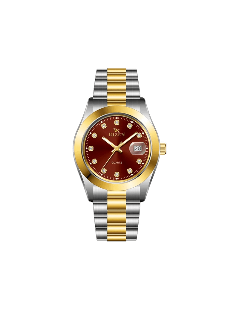 Rizen Vista Duo RZ-1295L Two Tone Stainless Steel Quartz - Timecheck