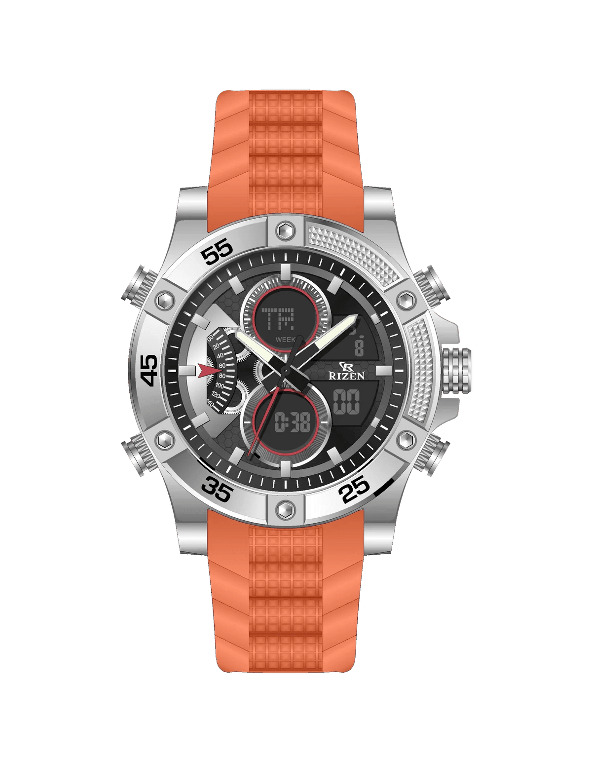 Rizen Zeno RZ-0863 Salicon Strap Quartz - Timecheck