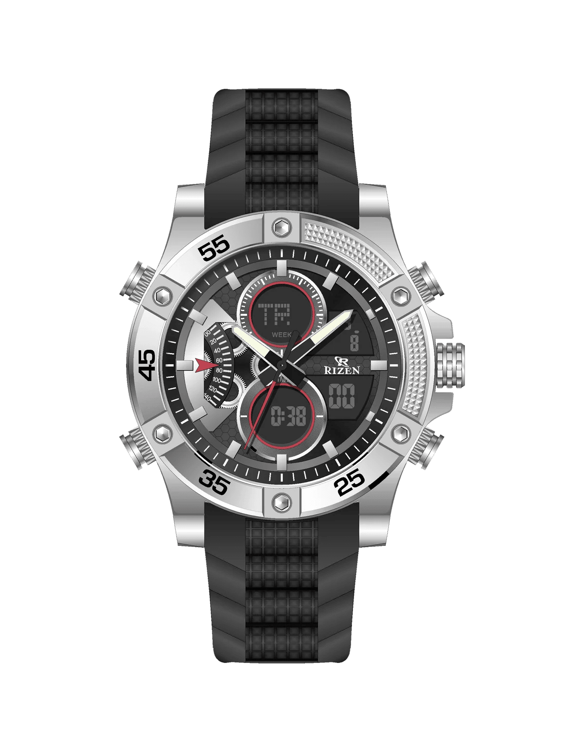 Rizen Zeno RZ-0863 Salicon Strap Quartz - Timecheck