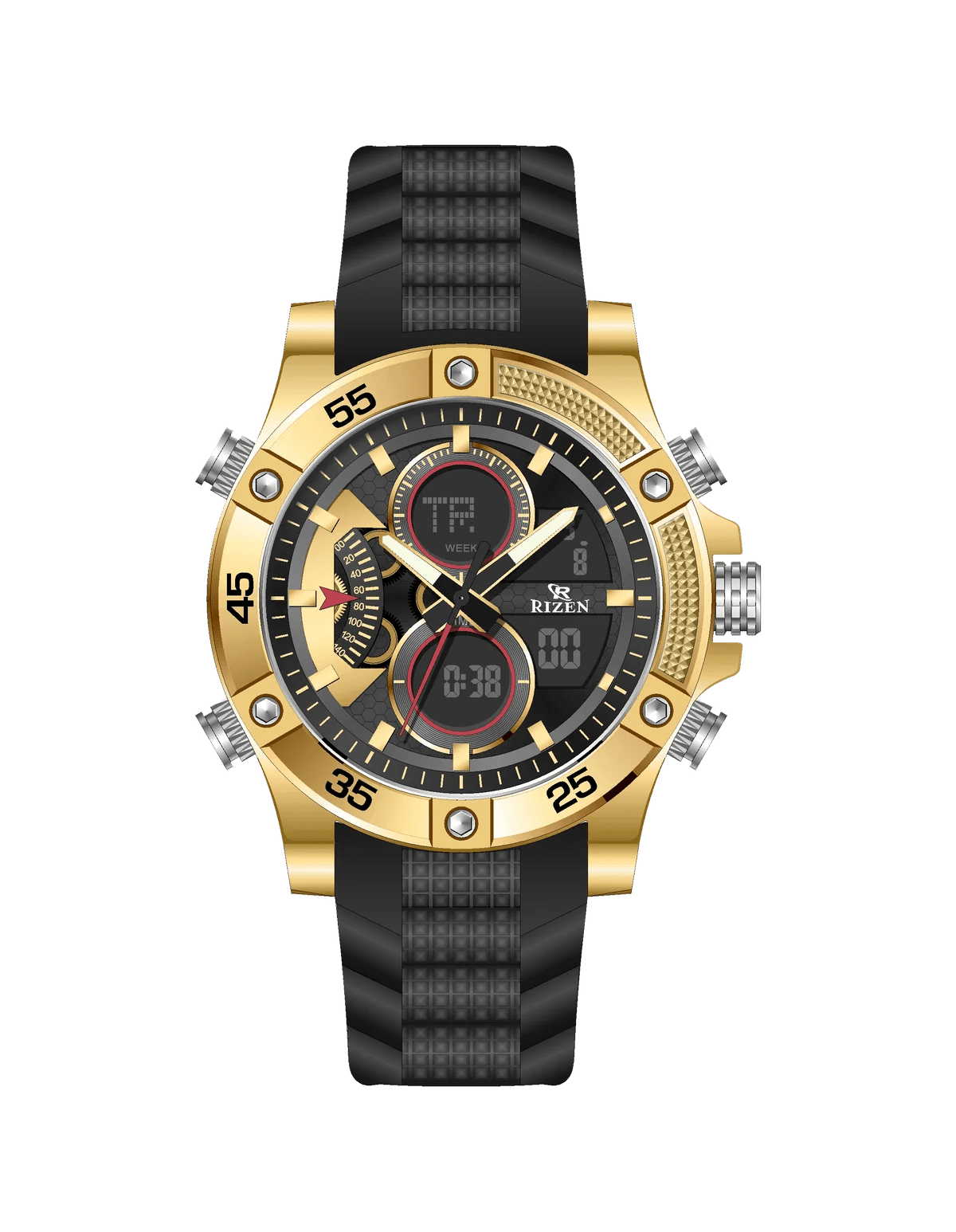 Rizen Zeno RZ-0863 Salicon Strap Quartz - Timecheck