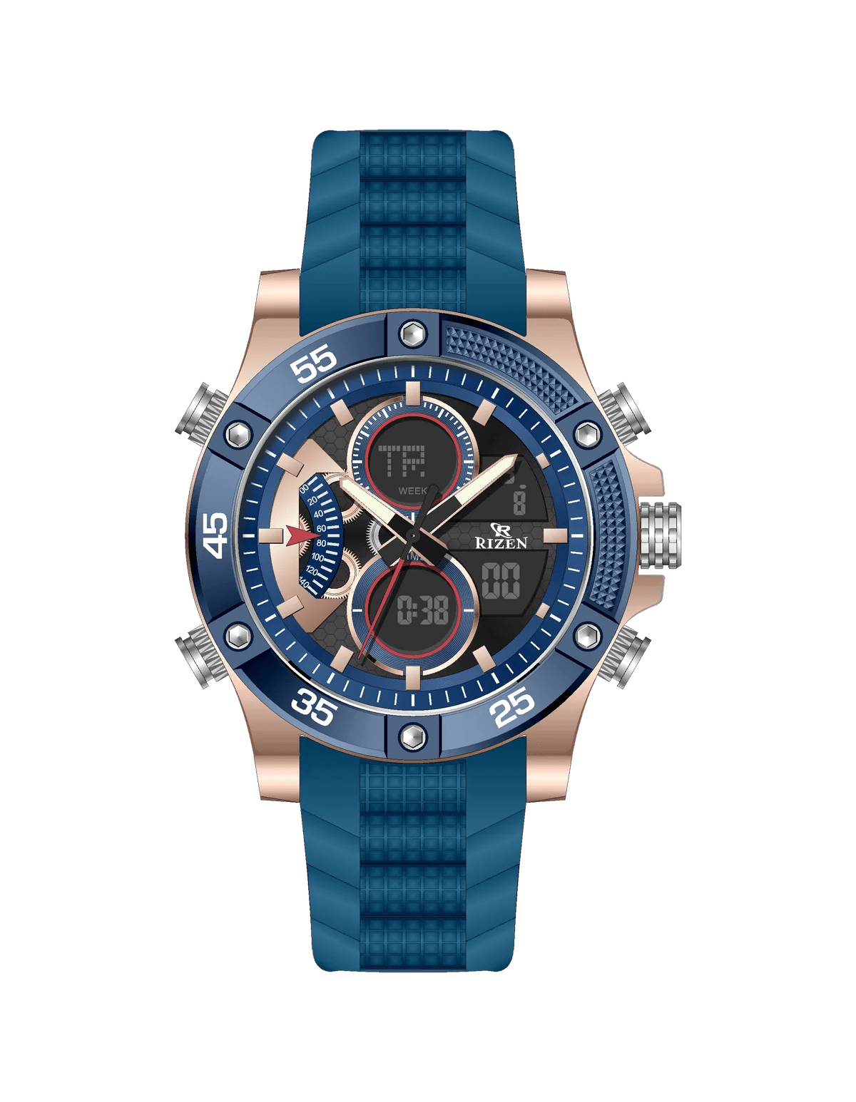 Rizen Zeno RZ-0863 Salicon Strap Quartz - Timecheck