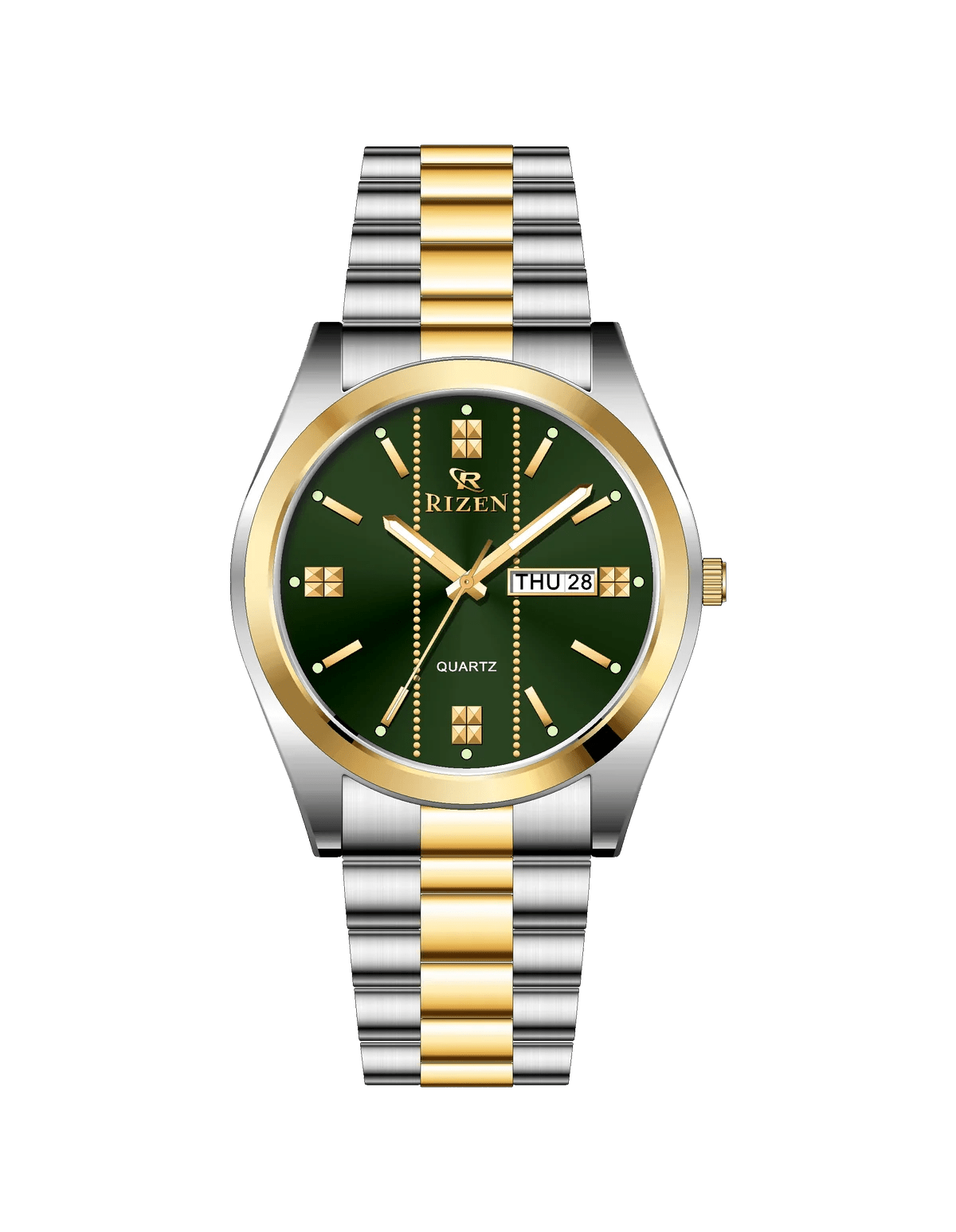 Rizen Zentro RZ-1275 Gold Two Tone Stainless Steel Quartz - Timecheck