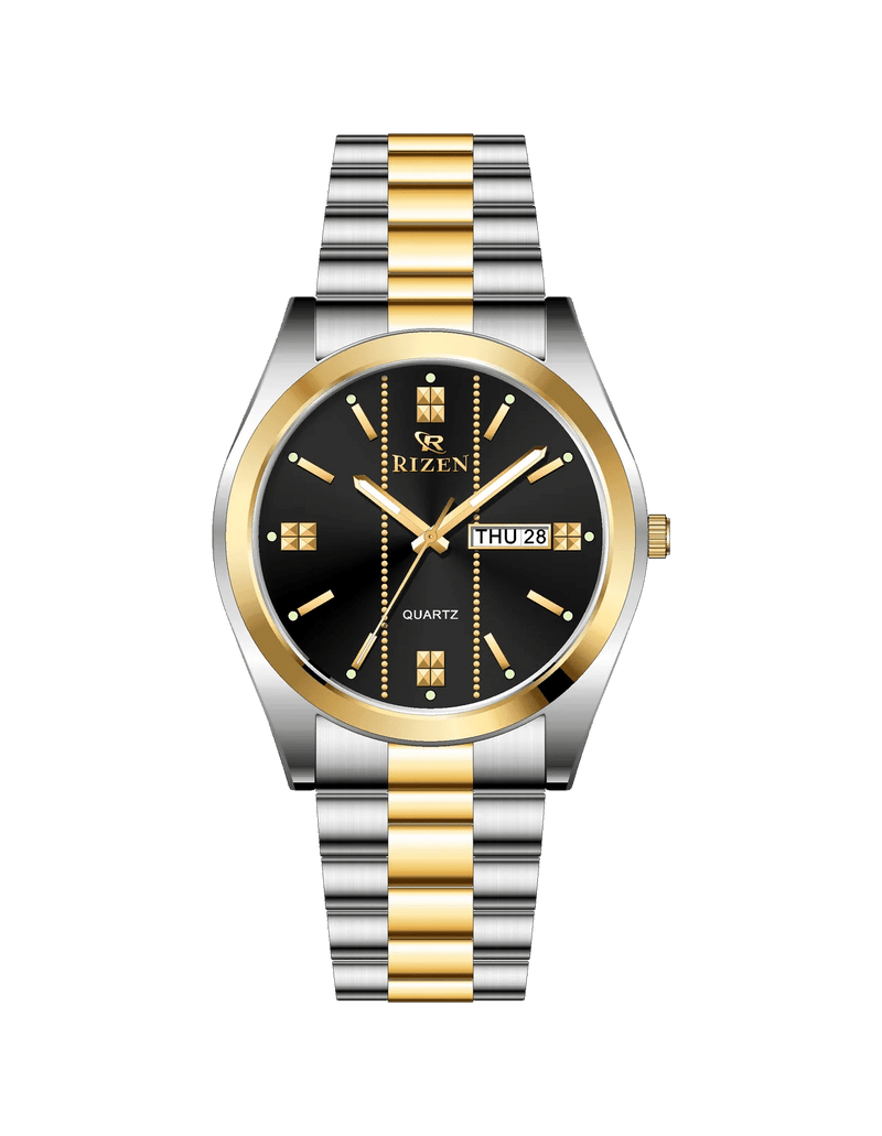 Rizen Zentro RZ-1275 Gold Two Tone Stainless Steel Quartz - Timecheck