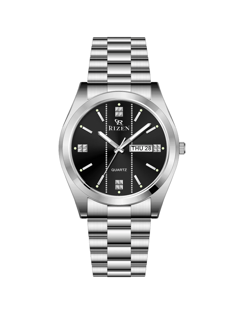 Rizen Zentro RZ-1275 Silver Stainless Steel Quartz - Timecheck