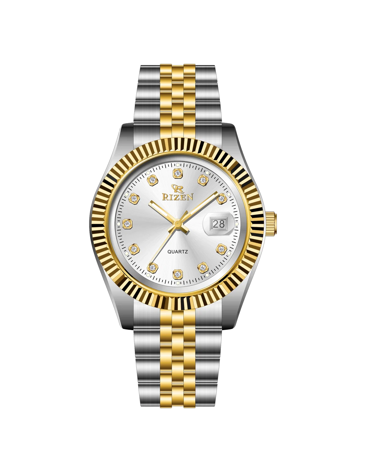 Rizen Empire RZ-1296 Two tone stainless steel Quartz