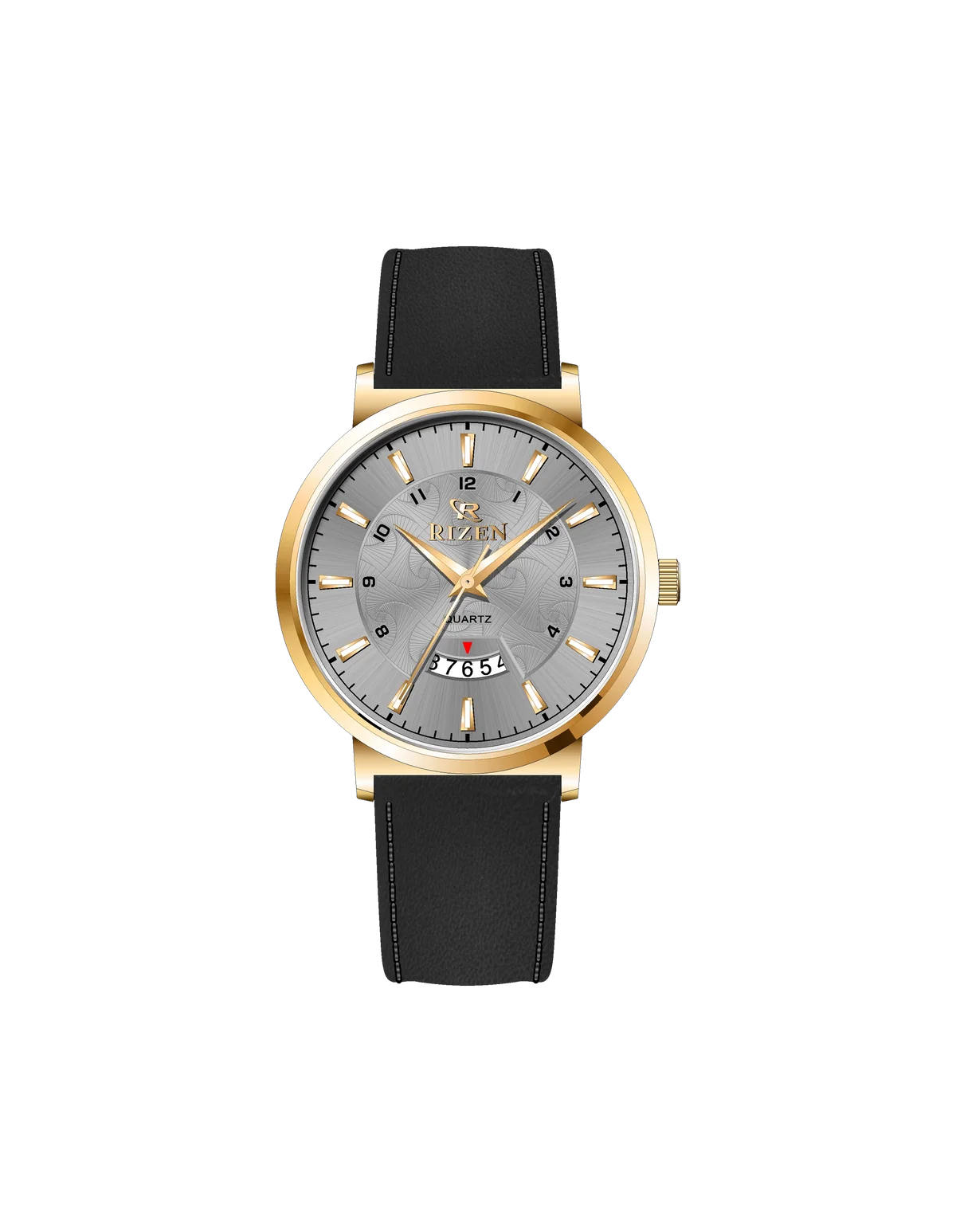 Rizen Ruby Gold RZ-0831L Leather Strap Quartz