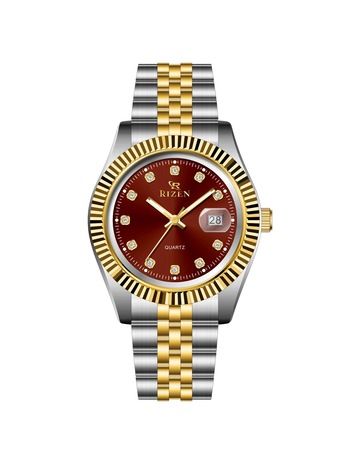 Rizen Empire RZ-1296 Two tone stainless steel Quartz