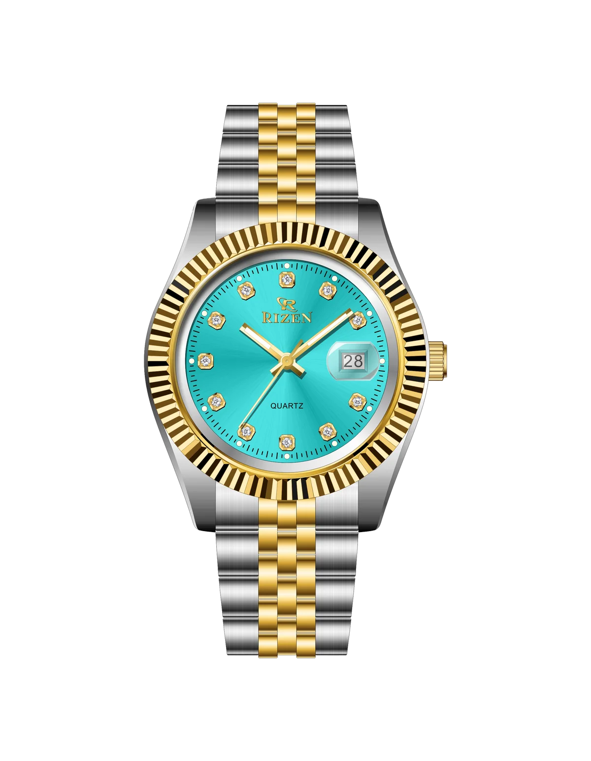 Rizen Empire RZ-1296 Two tone stainless steel Quartz