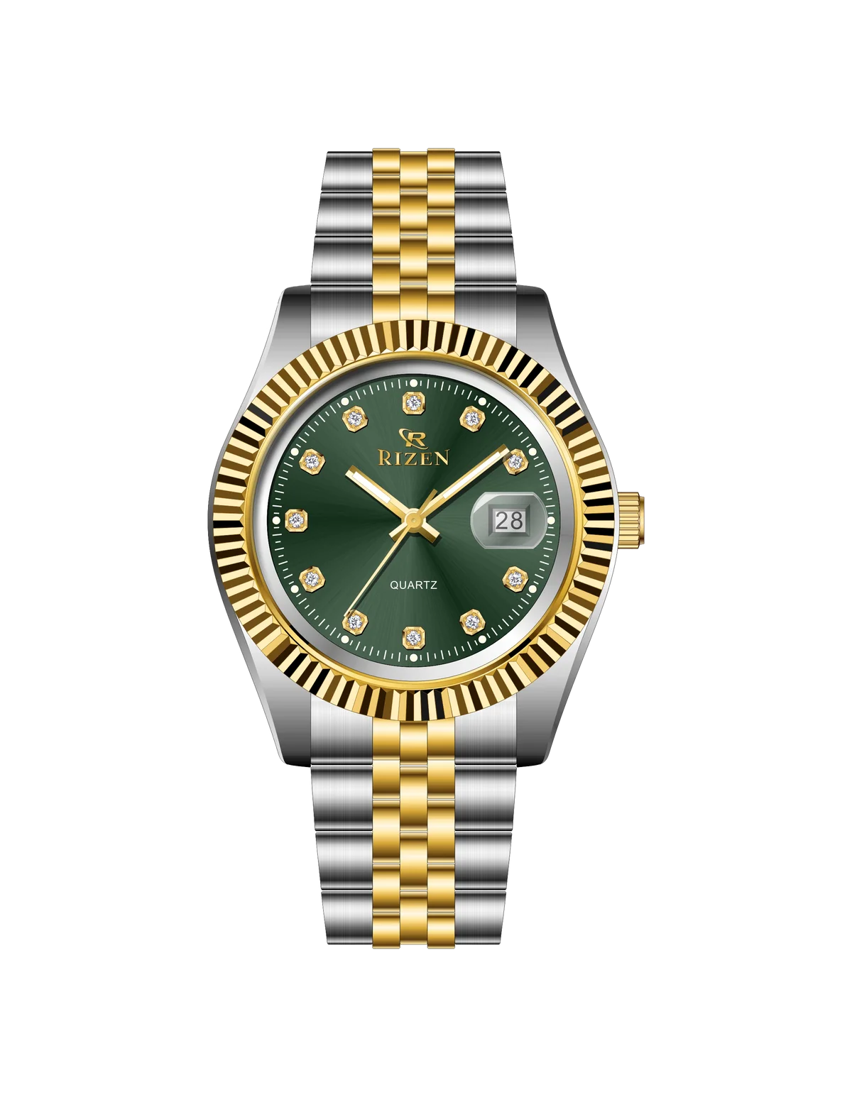 Rizen Empire RZ-1296 Two tone stainless steel Quartz