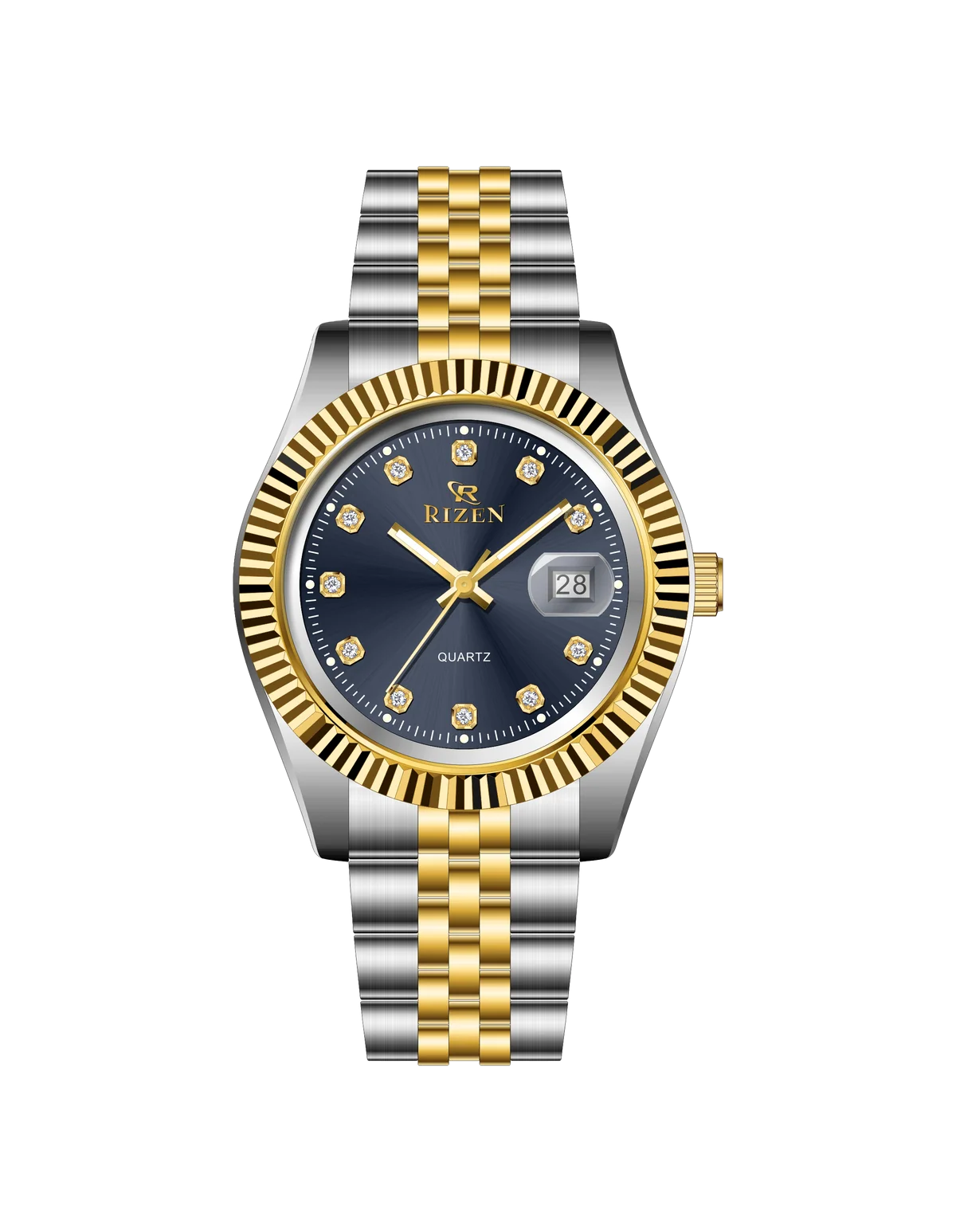 Rizen Empire RZ-1296 Two tone stainless steel Quartz