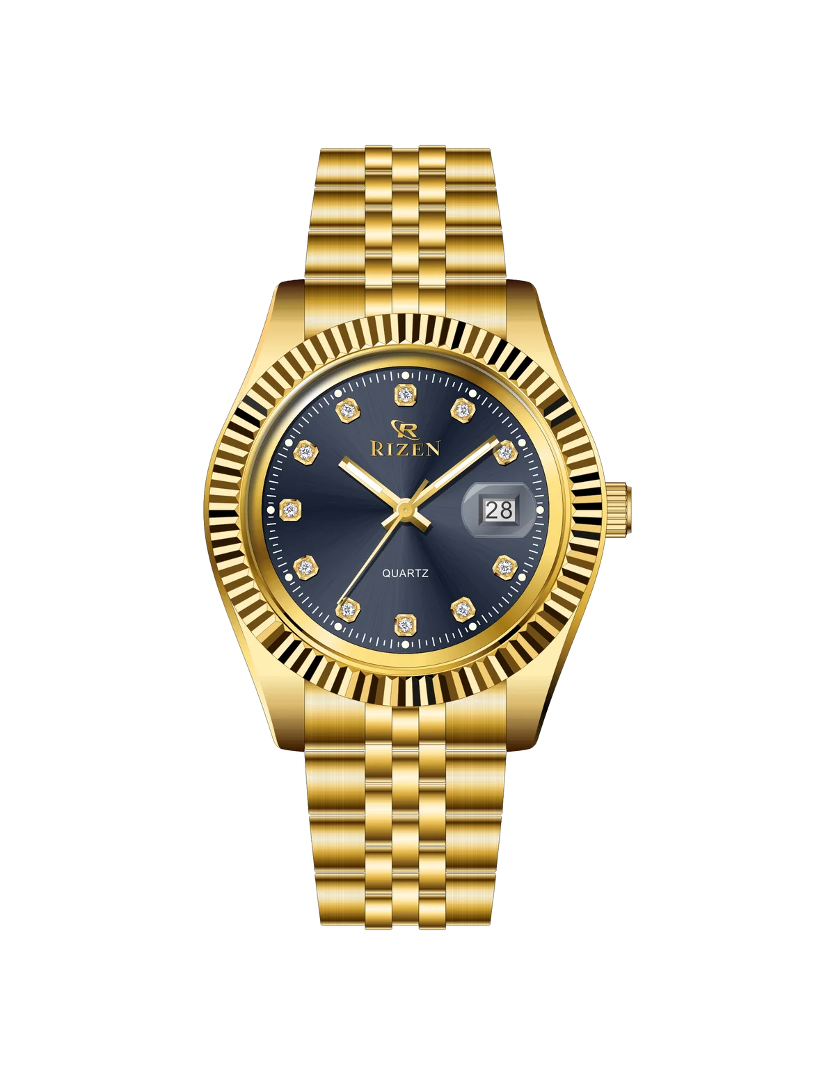 Rizen G.Empire RZ-1296 Gold stainless steel Quartz