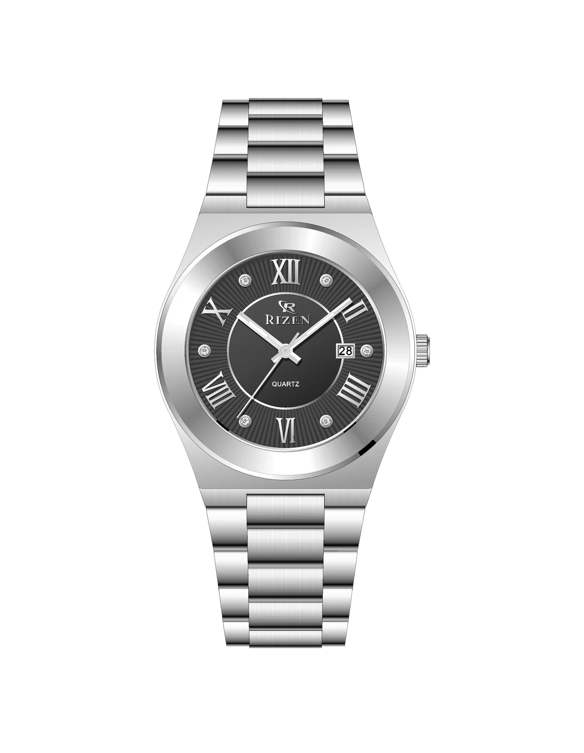 Rizen Aether Silver RZ-0912 Stainless Steel Quartz