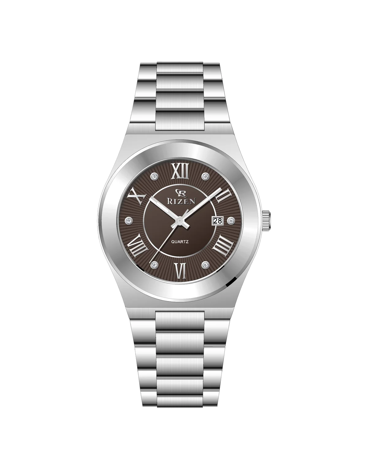 Rizen Aether Silver RZ-0912 Stainless Steel Quartz