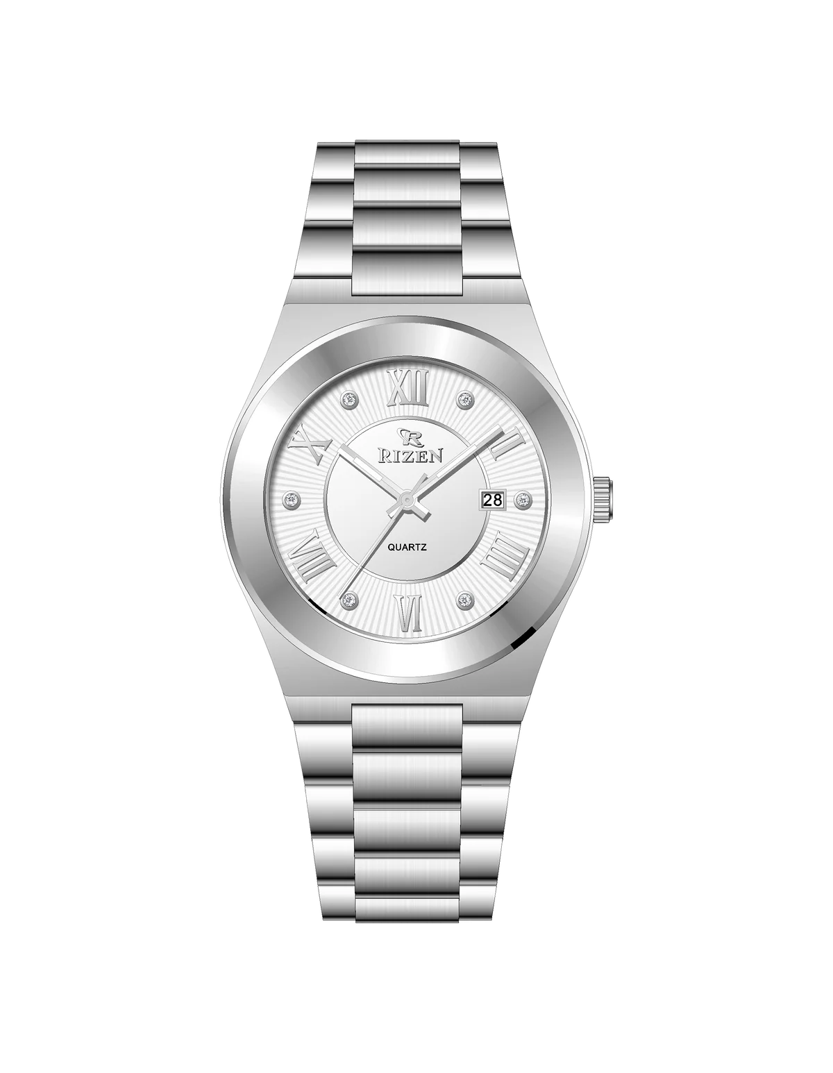 Rizen Aether Silver RZ-0912 Stainless Steel Quartz