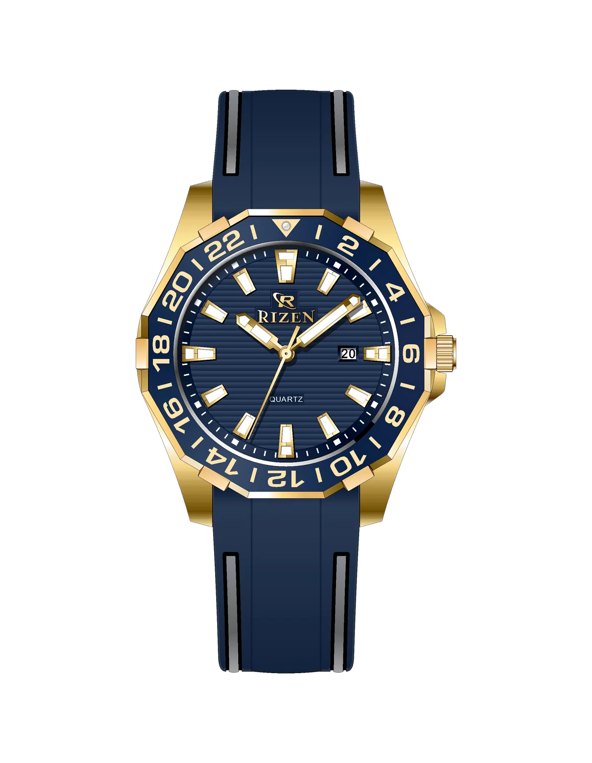 Rizen Alpha RZ-0821 Silicon Strap Quartz