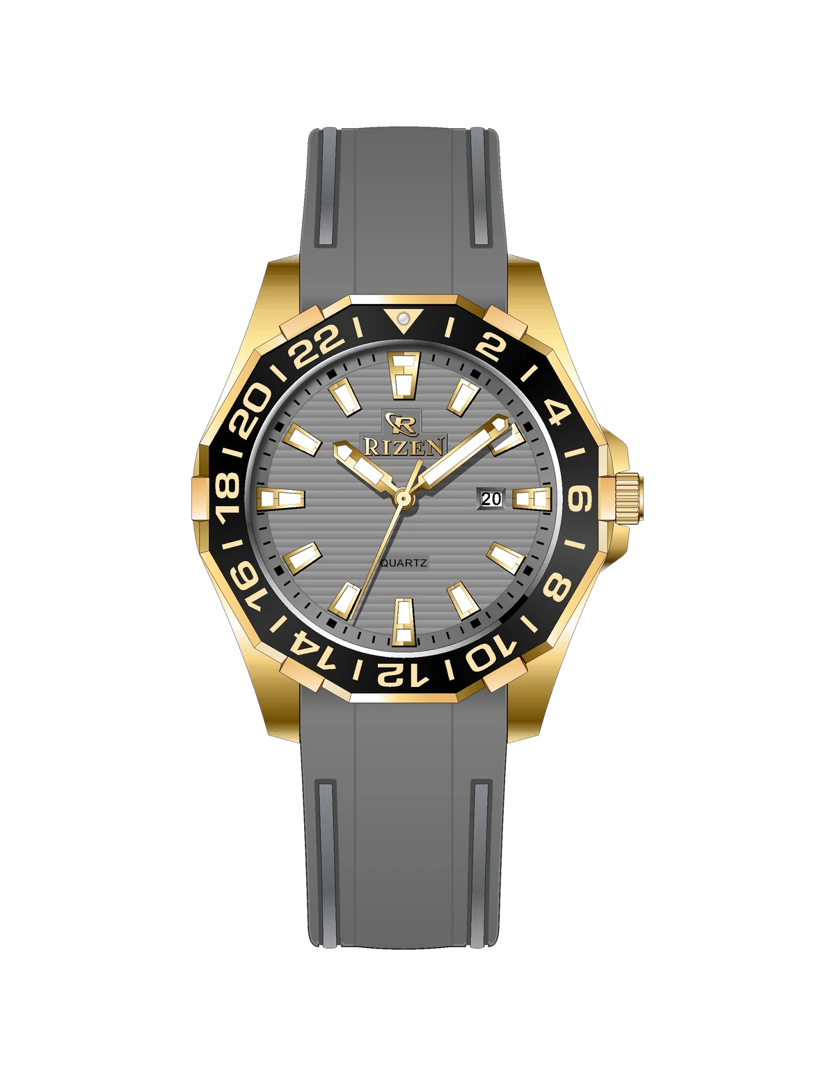 Rizen Alpha RZ-0821 Silicon Strap Quartz