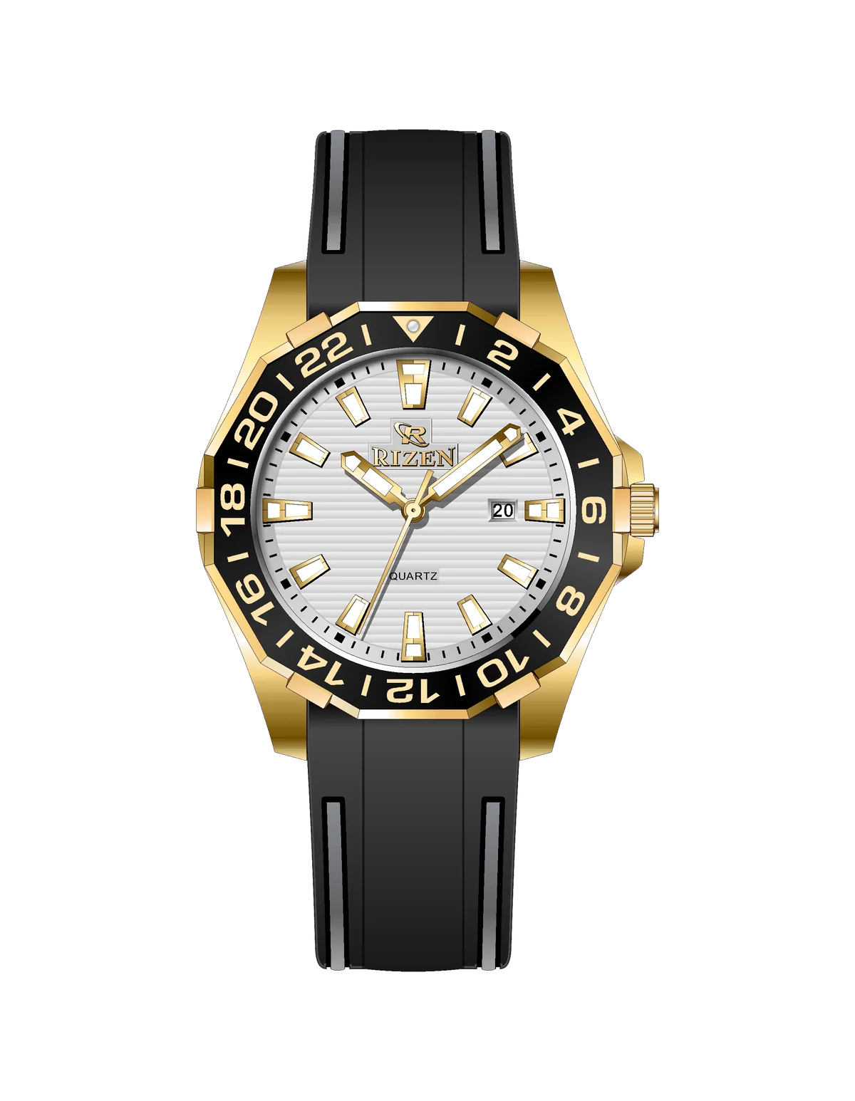 Rizen Alpha RZ-0821 Silicon Strap Quartz