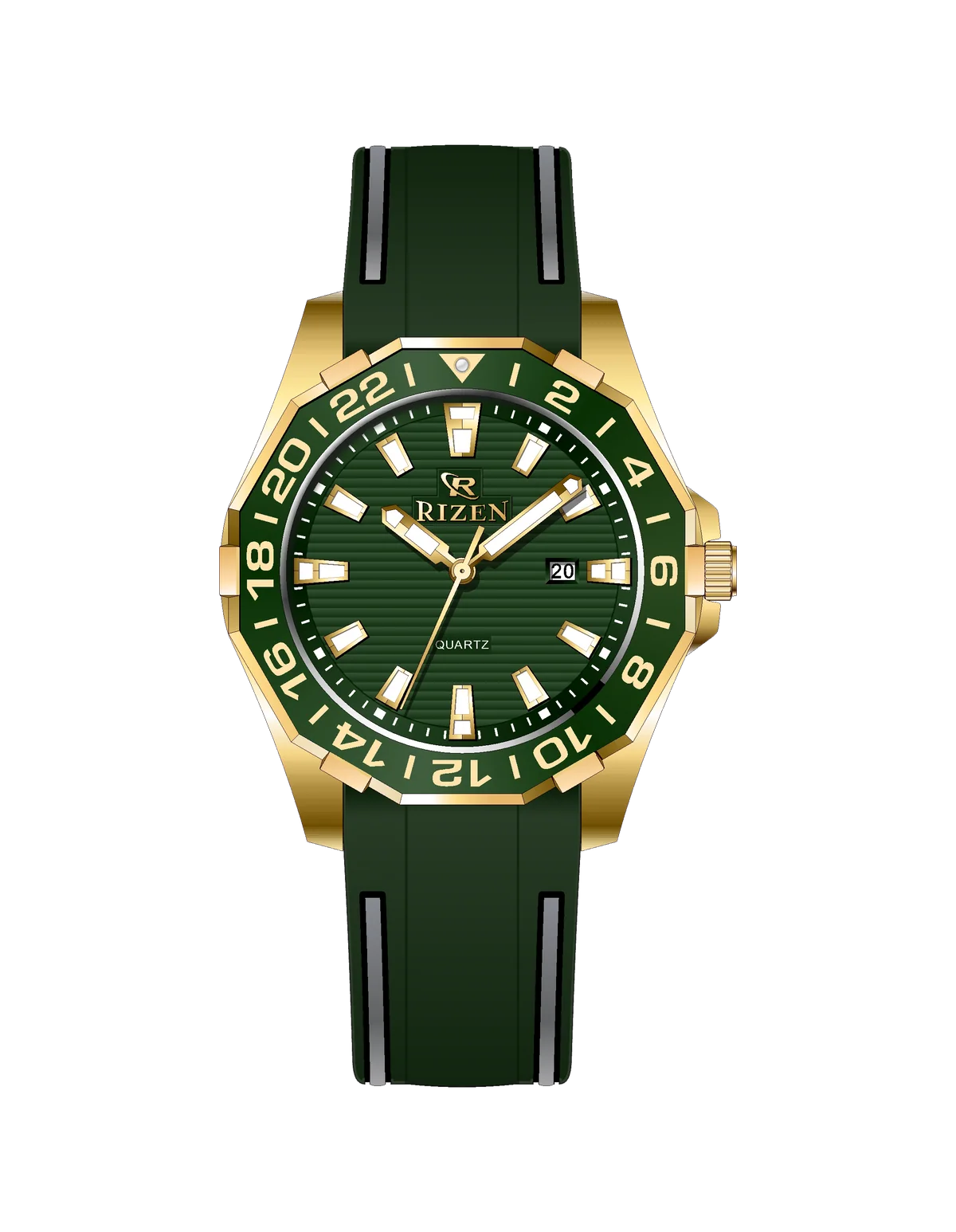 Rizen Alpha RZ-0821 Silicon Strap Quartz