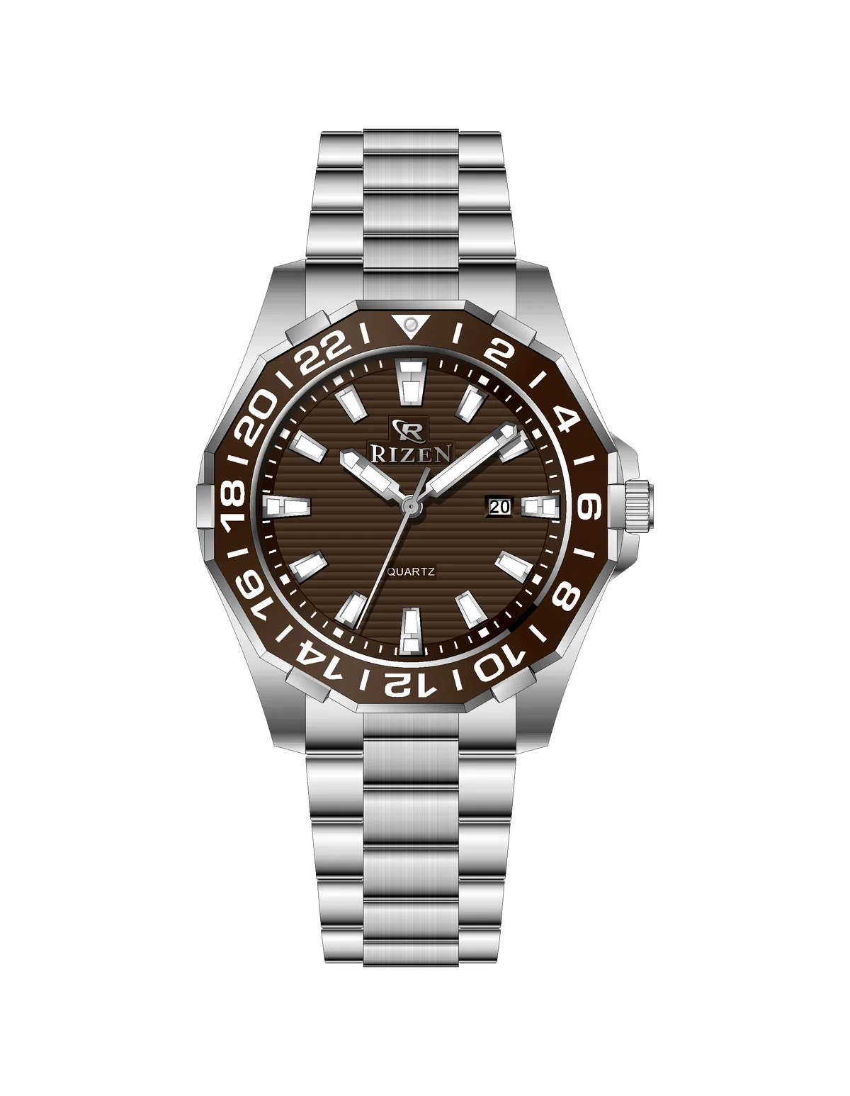 Rizen Alpha Steel RZ-0821 Stainless Steel Quartz