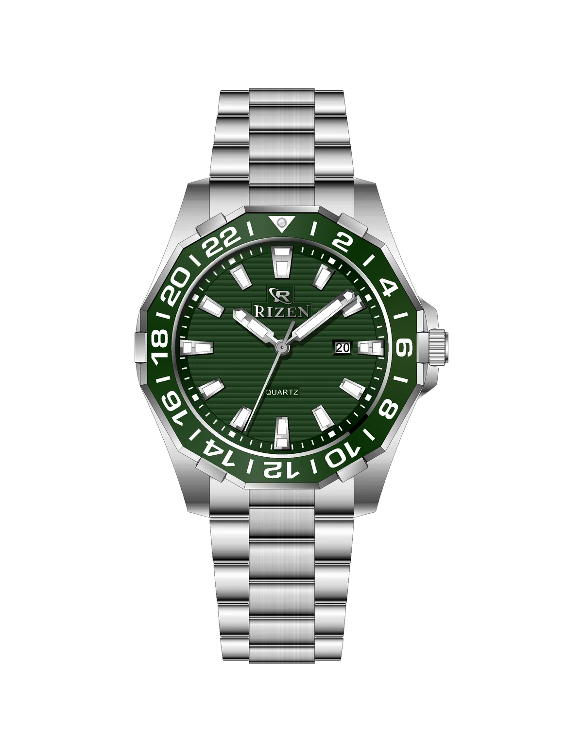 Rizen Alpha Steel RZ-0821 Stainless Steel Quartz