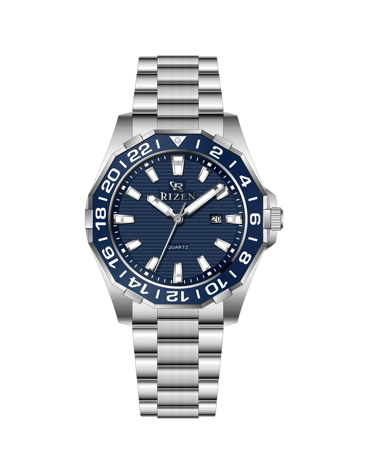 Rizen Alpha Steel RZ-0821 Stainless Steel Quartz