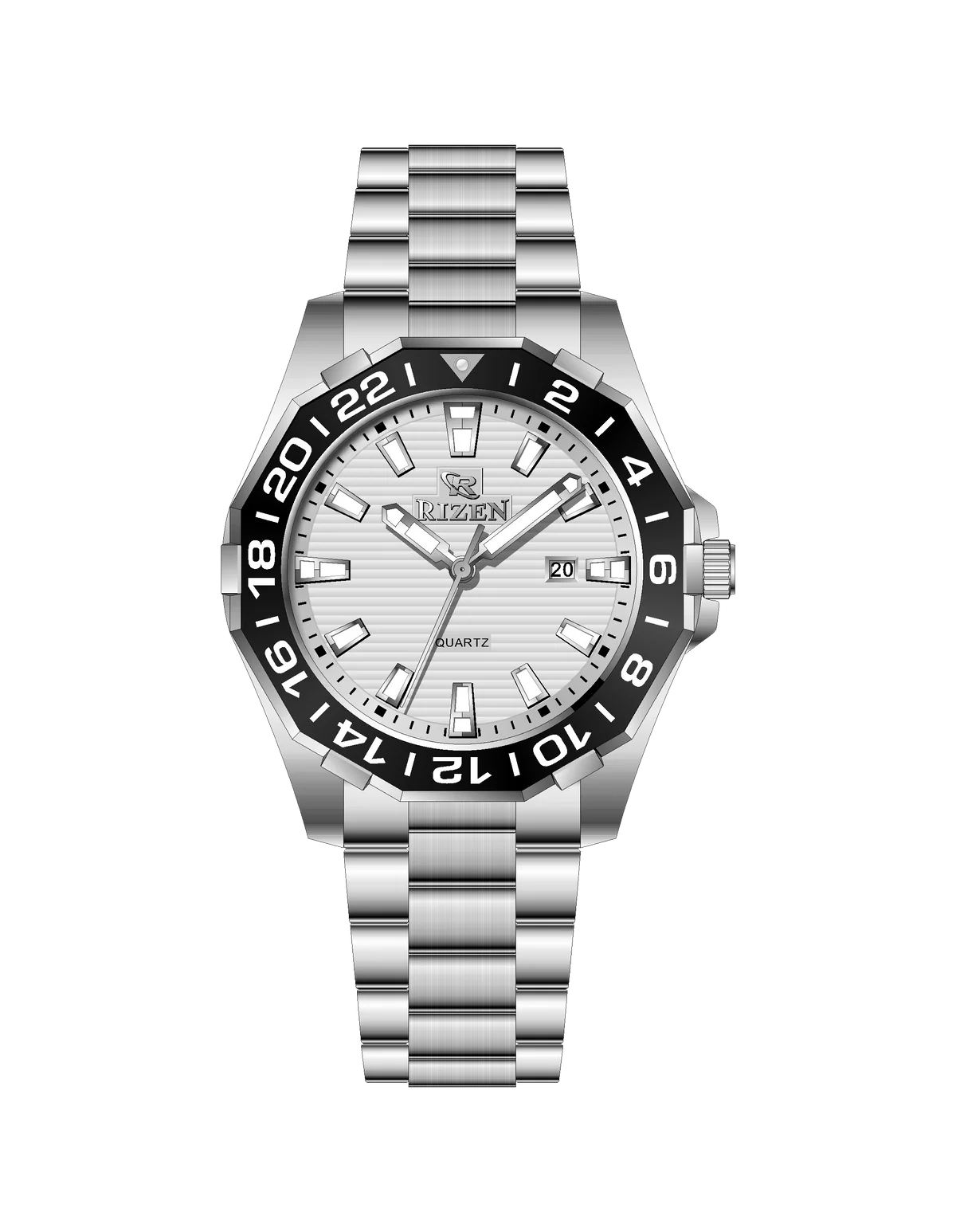 Rizen Alpha Steel RZ-0821 Stainless Steel Quartz