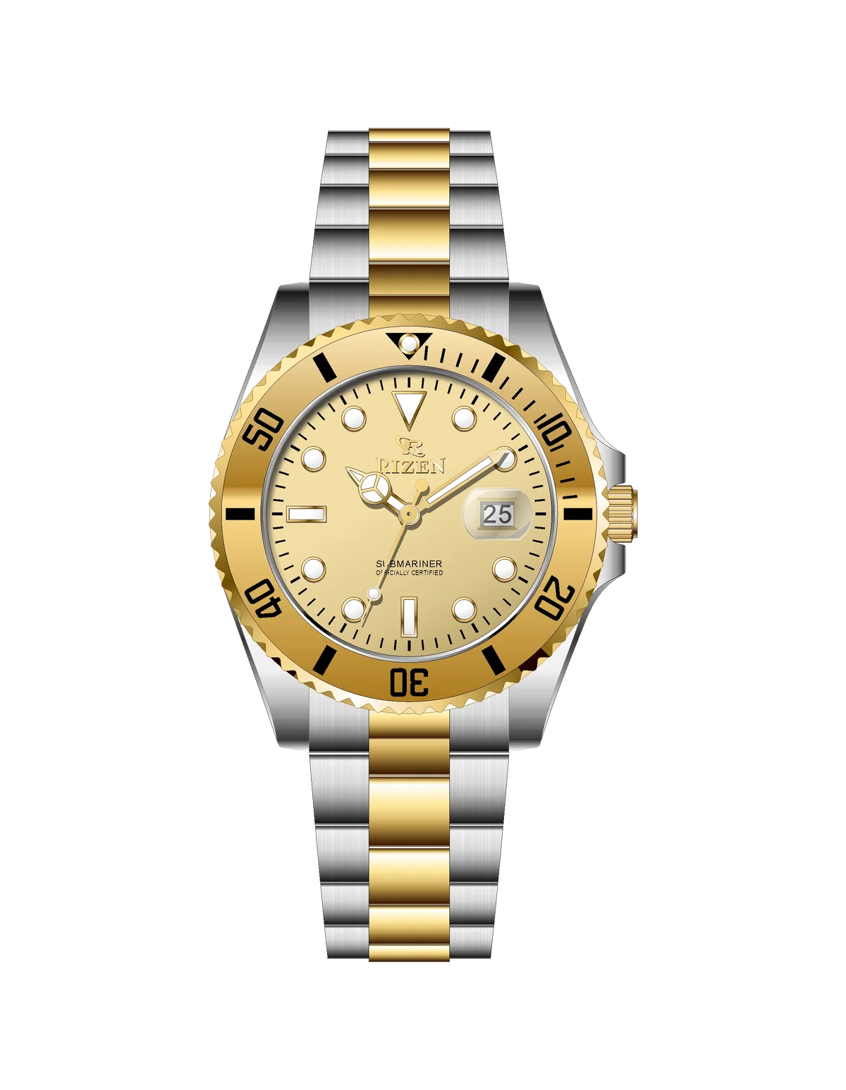 Rizen Altair RZ-0926 Two Tone stainless steel Quartz