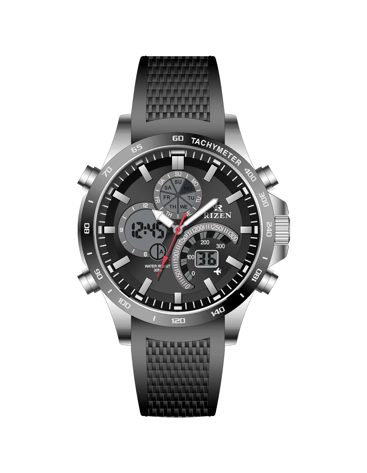 Rizen Apex RZ-0897 Salicon Strap Quartz