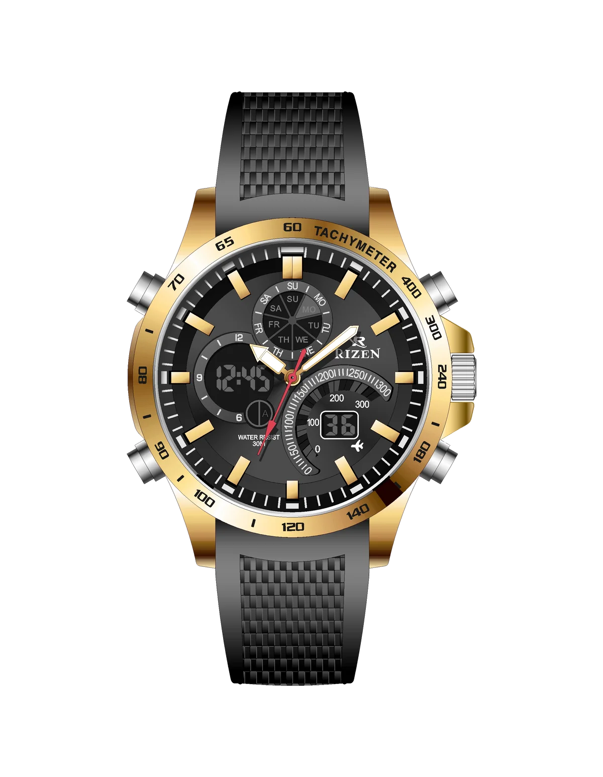 Rizen Apex RZ-0897 Salicon Strap Quartz