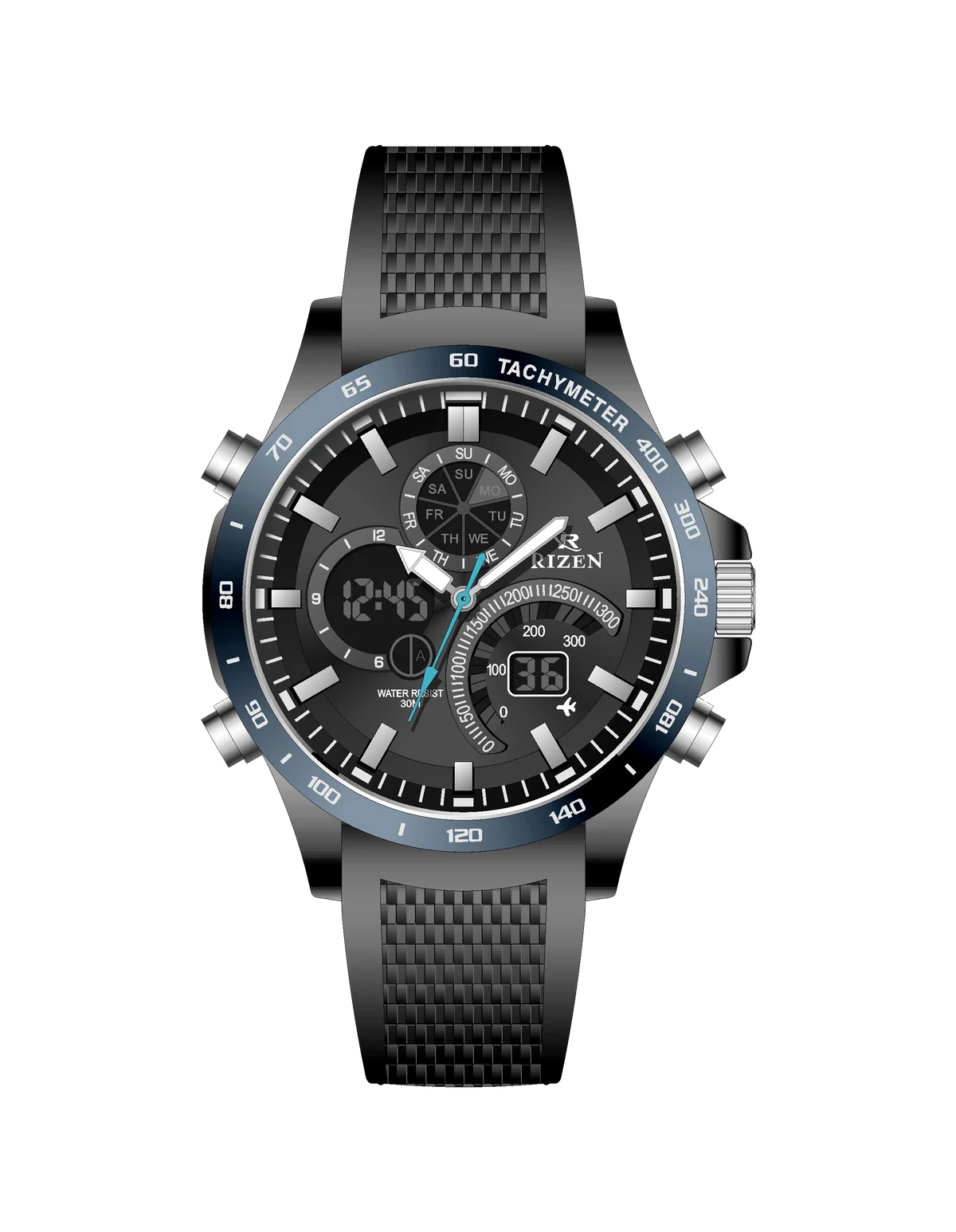 Rizen Apex RZ-0897 Salicon Strap Quartz