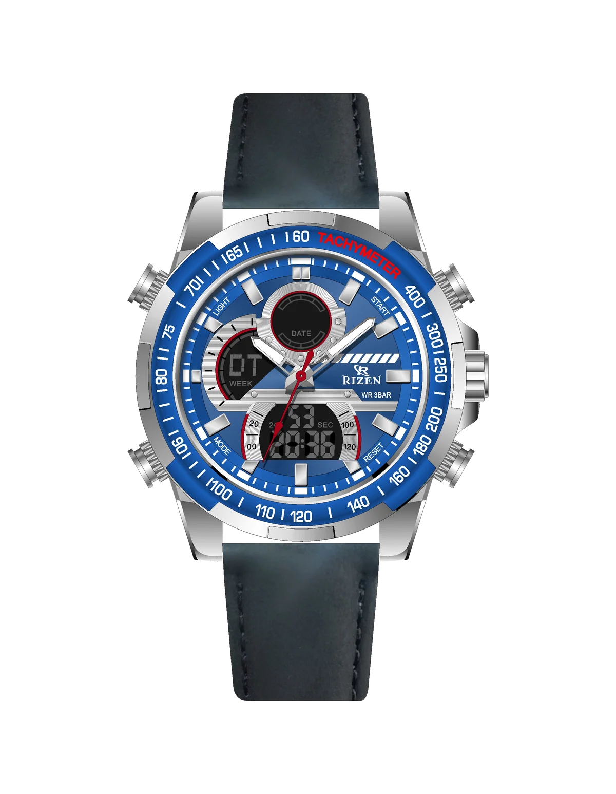 Rizen Armor RZ-0856 Leather Strap Quartz