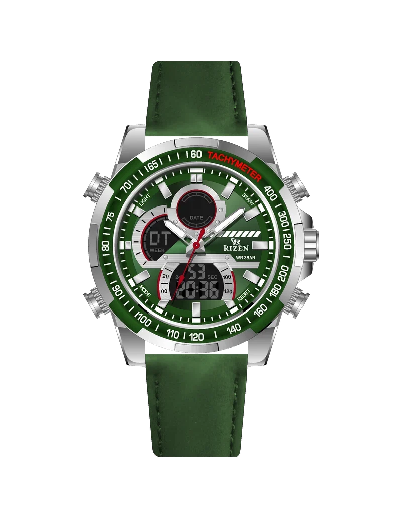 Rizen Armor RZ-0856 Leather Strap Quartz