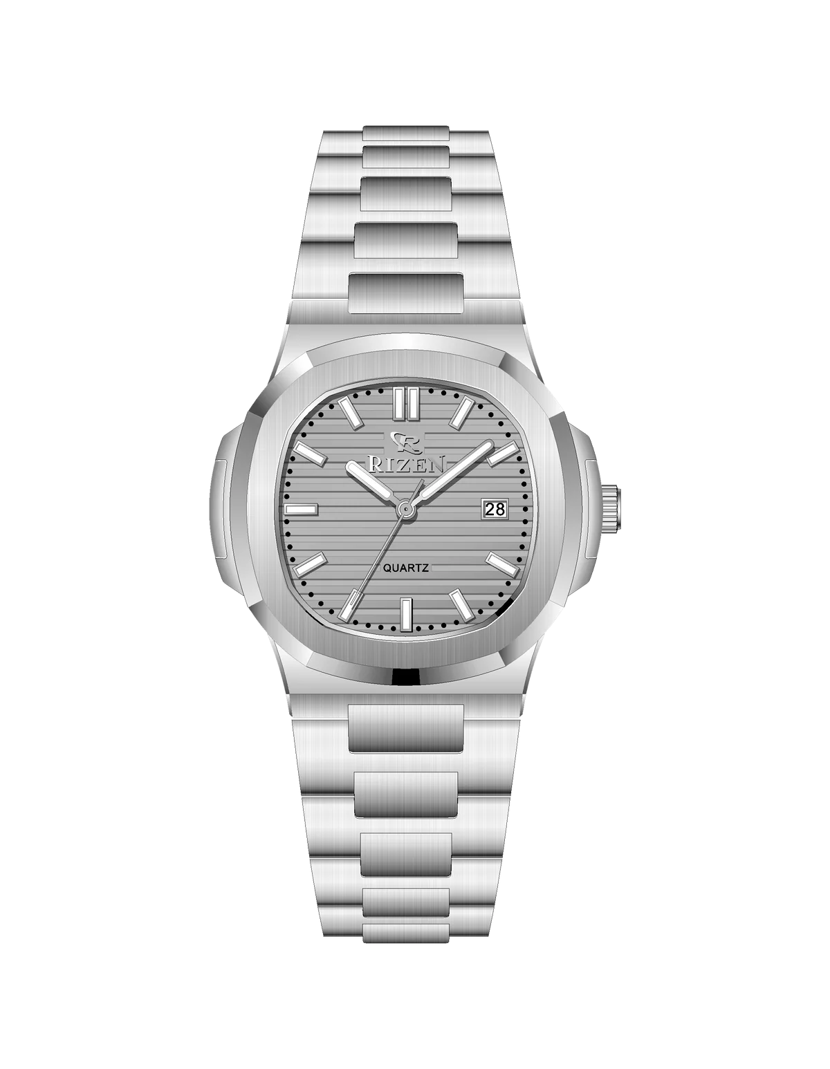 Rizen Bravo Silver RZ-0917 Stainless Steel