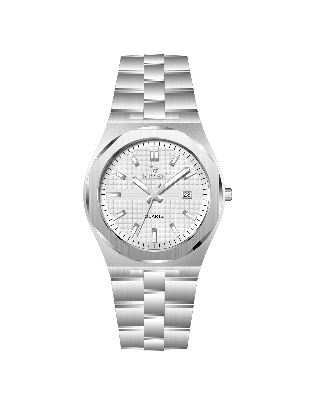 Rizen Cipher Silver RZ-0914 Stainless Steel Quartz