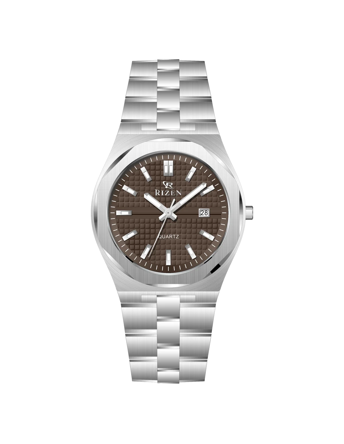 Rizen Cipher Silver RZ-0914 Stainless Steel Quartz
