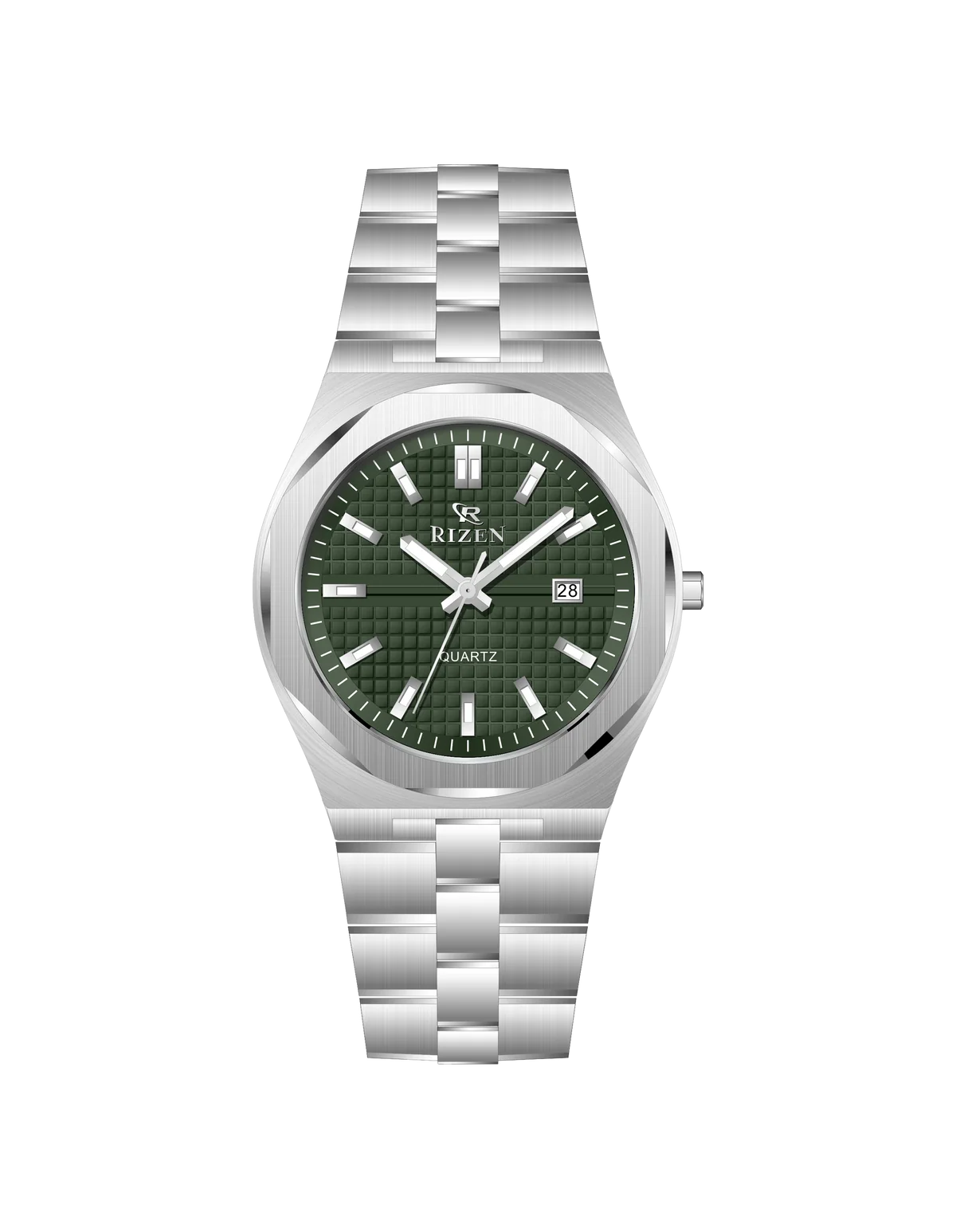 Rizen Cipher Silver RZ-0914 Stainless Steel Quartz