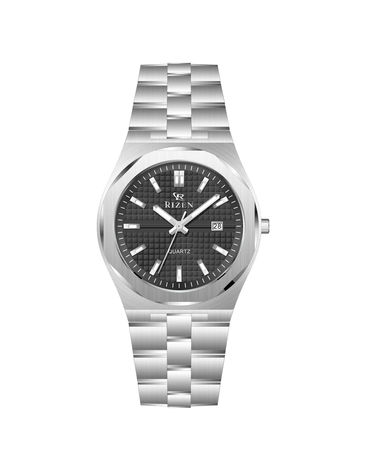 Rizen Cipher Silver RZ-0914 Stainless Steel Quartz