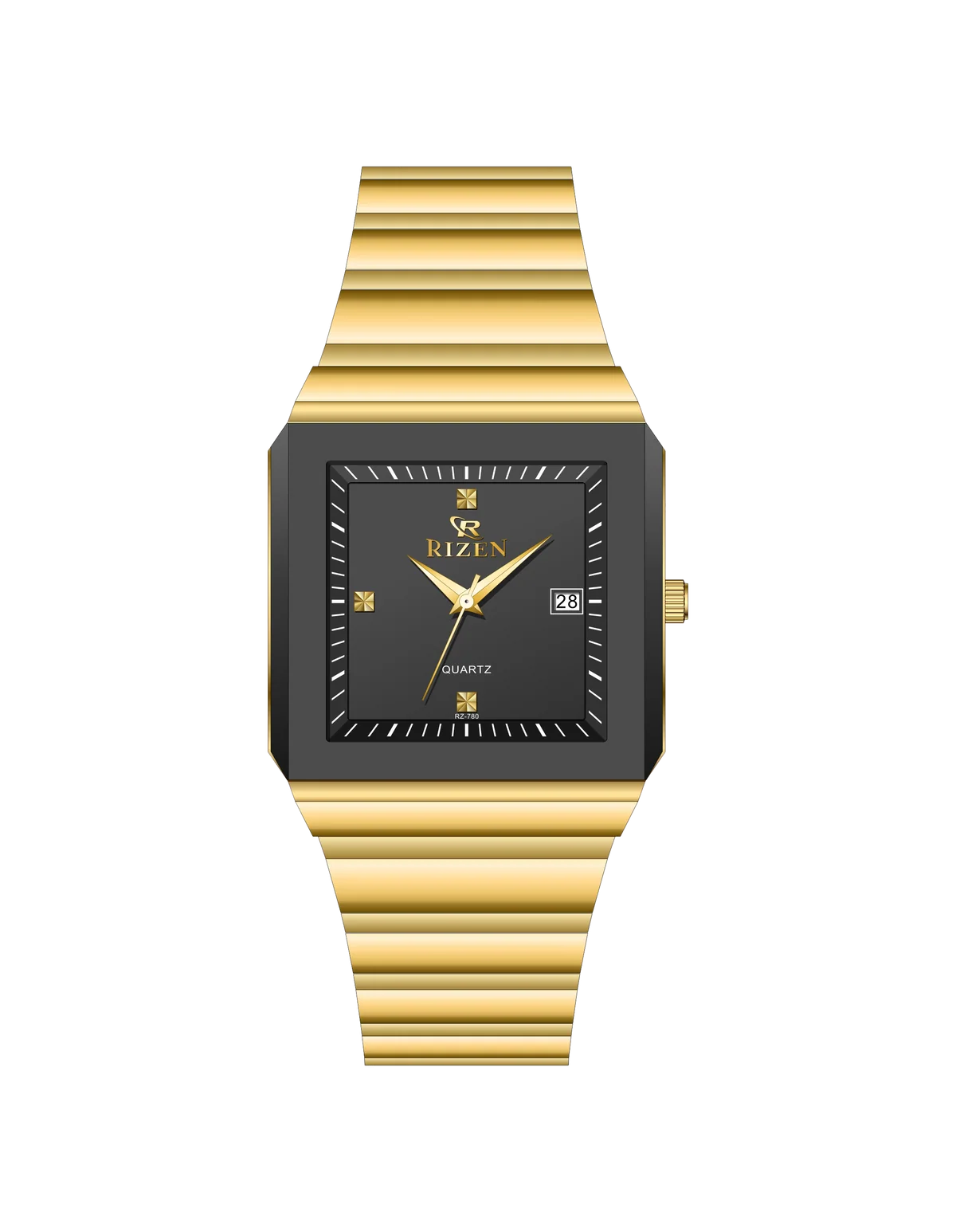 Rizen Dominion RZ-780 Gold stainless steel Quartz