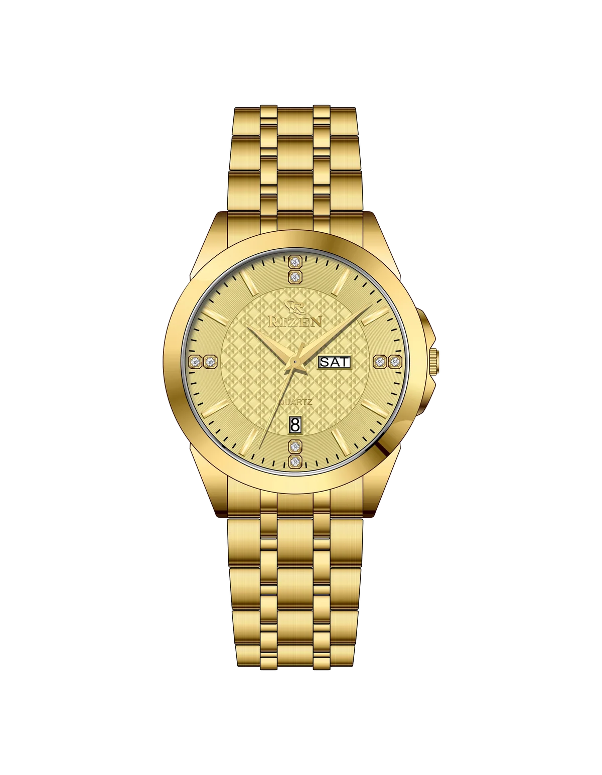 Rizen Knight RZ-782 Gold stainless steel Quartz