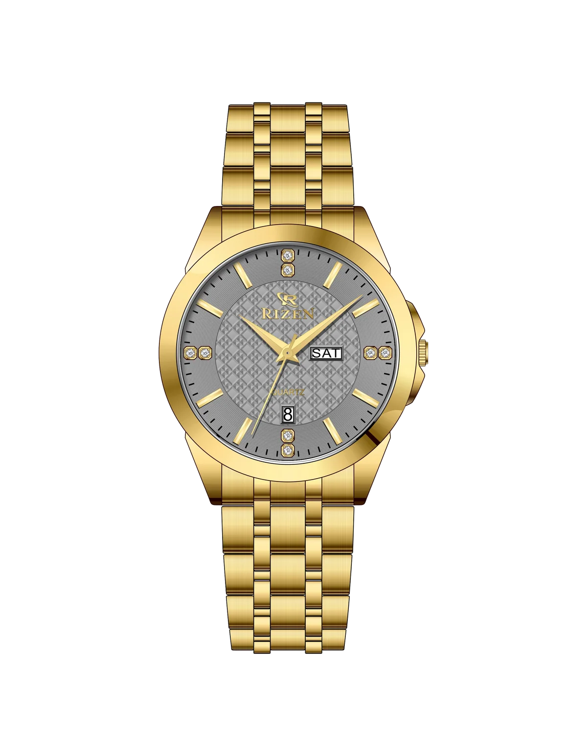 Rizen Knight RZ-782 Gold stainless steel Quartz