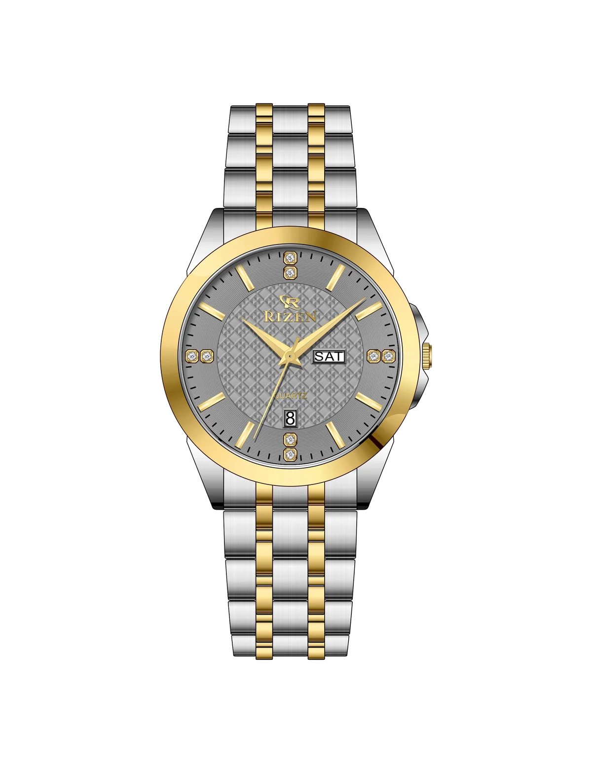 Rizen Knight RZ-782 Two tone stainless steel Quartz