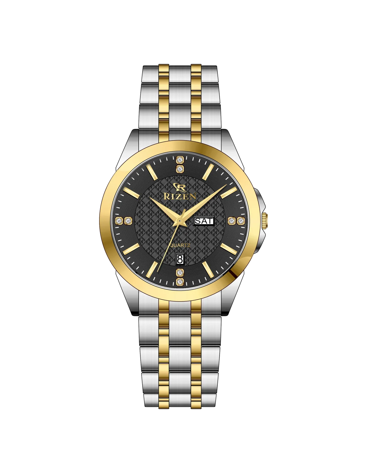 Rizen Knight RZ-782 Two tone stainless steel Quartz