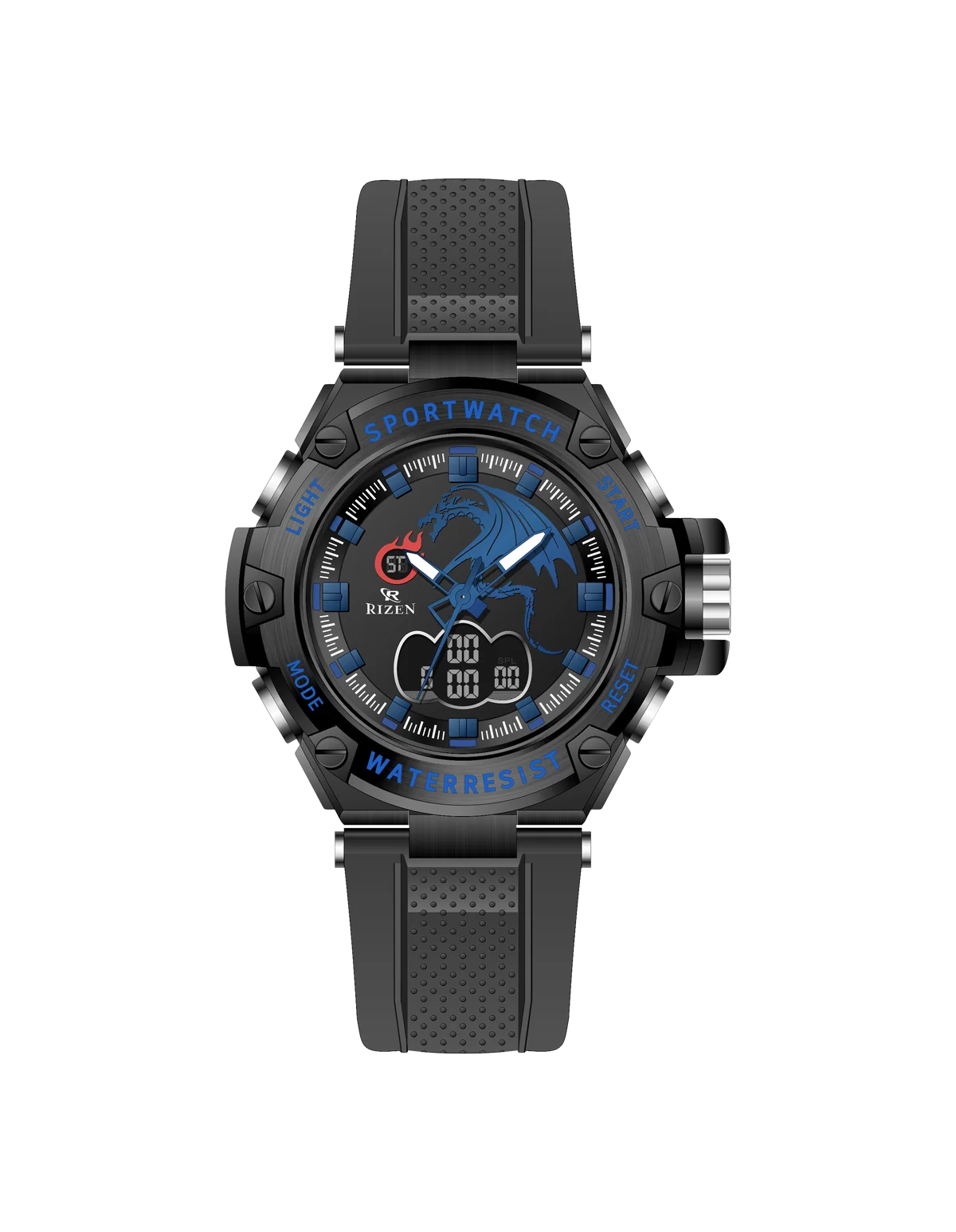 Rizen Polyclad RZ-0898 Silicone Strap Quartz