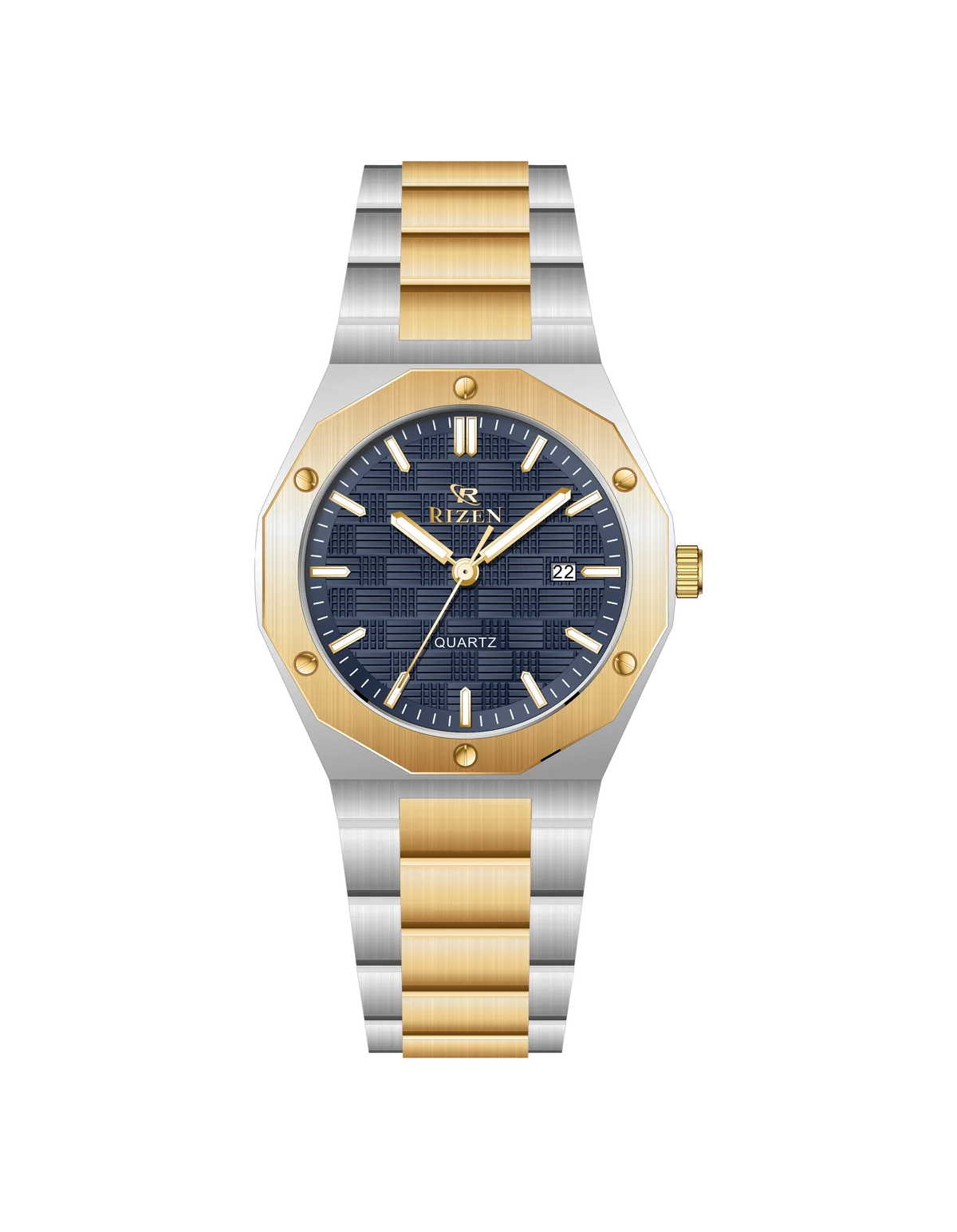 Rizen Premo RZ-0911 Gold Two Tone Stainless Steel Quartz